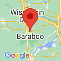 Map of Baraboo, WI US
